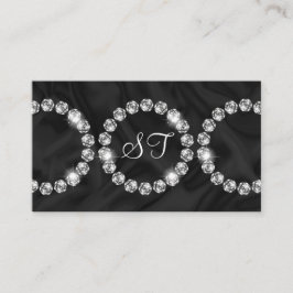 Eleganter Silberring-Glitzer Visitenkarte