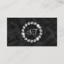 Eleganter Silberring-Glitzer Visitenkarte