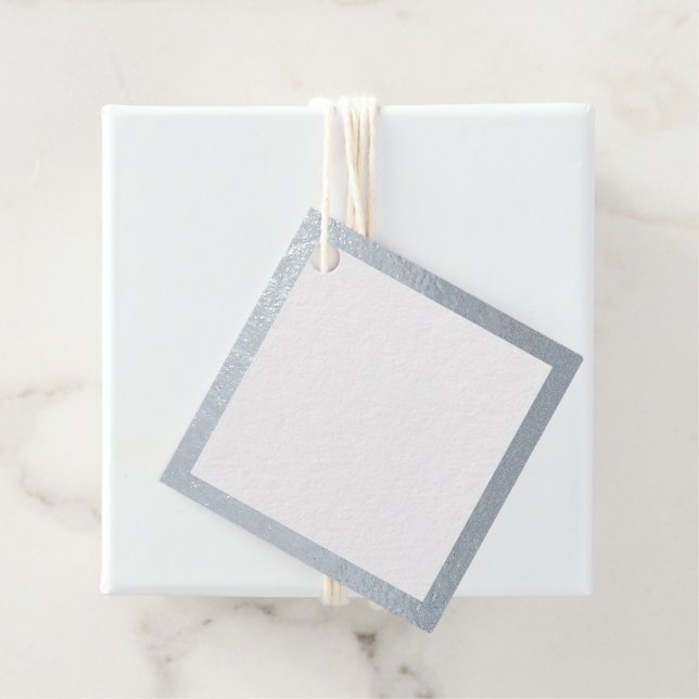 Eleganter Silberstreifen Geschenkanhänger (Mit Box)
