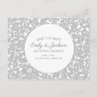 Eleganter Silver Diamond Glitzer Wedding Rett Date