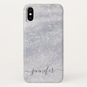 Eleganter Silver Glitzer Case-Mate iPhone Hülle