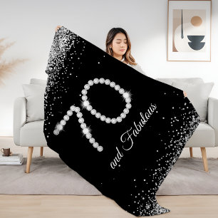 Eleganter Silver Glitzer & Diamonds 70 und fabelha Sherpadecke