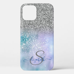 Eleganter Silver Glitzer Ombre, Diamonds Monogram Case-Mate iPhone Hülle