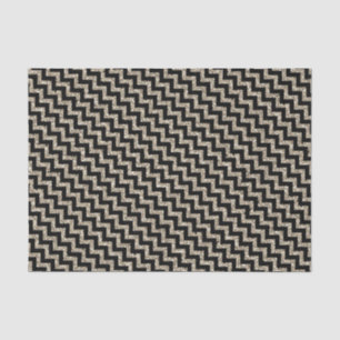 Eleganter Silver Gold Glitzer Zickzack auf Black Seidenpapier