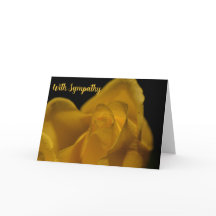 Eleganter Single Gelb Rose Nah mit Beileid
