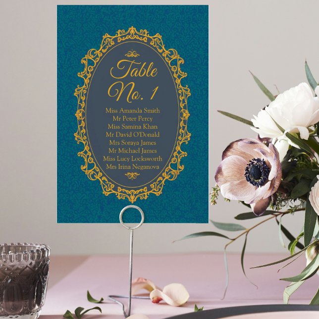 Eleganter Sitzcharts Regencycore Regency-Stil Tischnummer (Von Creator hochgeladen)