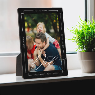 Eleganter Skriptbester Vater je benutzerdefinierte Fotoplatte