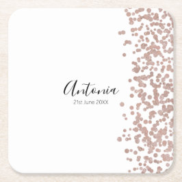 Eleganter Skriptname Birthday Rechteckiger Pappuntersetzer