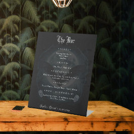 Eleganter Skull Bats Gothic Moon Hochzeit der Bar Sockelschild