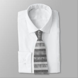 Eleganter Sliver Stripe Krawatte