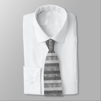 Eleganter Sliver Stripe Krawatte