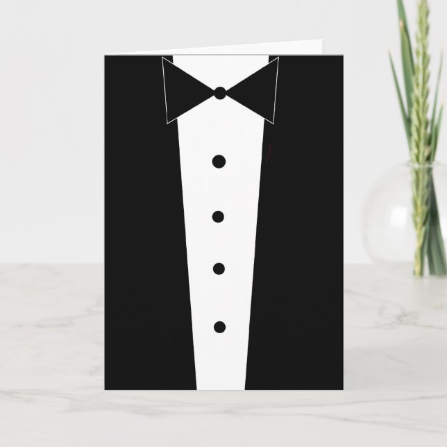 Eleganter Smokings-Raum-innere Gruß-Karte Karte (Vorderseite)