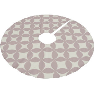 Eleganter Soft Mauve Geometric Cosy Underset Chic Polyester Weihnachtsbaumdecke
