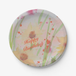 Eleganter Sommer Floral Pappteller