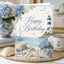 Eleganter Sommer Strand & Hortensien Alles Gute zu