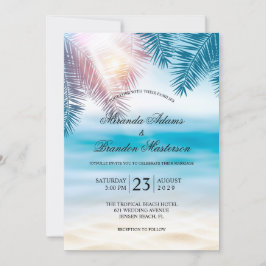 Eleganter Sommer-Strand mit tropischem Meer Einladung