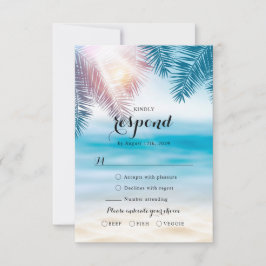 Eleganter Sommer-Strand mit tropischem Meer RSVP Karte