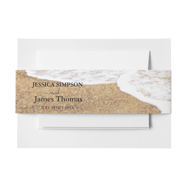 Eleganter Sonnenschein und Blue Ocean Beach Einladungsbanderole (Vorderseite Beispiel)