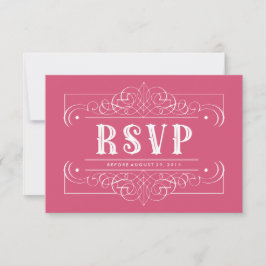 Eleganter South Western Pink RSVP Karte
