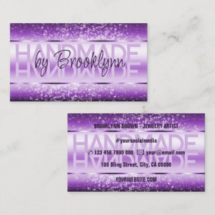 Eleganter Sparkle Glitzer Luxuriöser Glam Dark Lil Visitenkarte