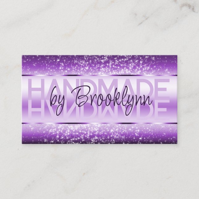 Eleganter Sparkle Glitzer Luxuriöser Glam Dark Lil Visitenkarte (Vorderseite)