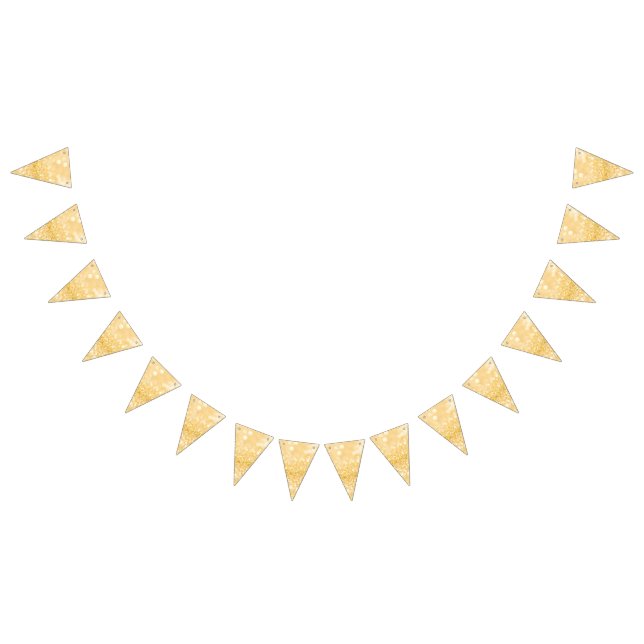 Eleganter Sparkle Gold Glitzer Wimpelkette (Alle)