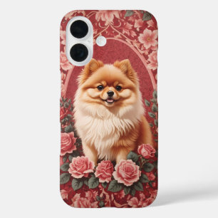 Eleganter Spitz Dog William Morris Inspiriert iPhone 16 Hülle