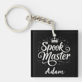 Eleganter "Spook Master" Name Halloween Kalligrafi Schlüsselanhänger
