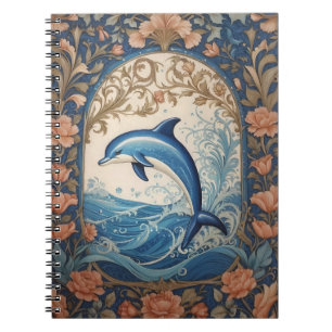 Eleganter springender Delfin, inspiriert von Willi Notizblock