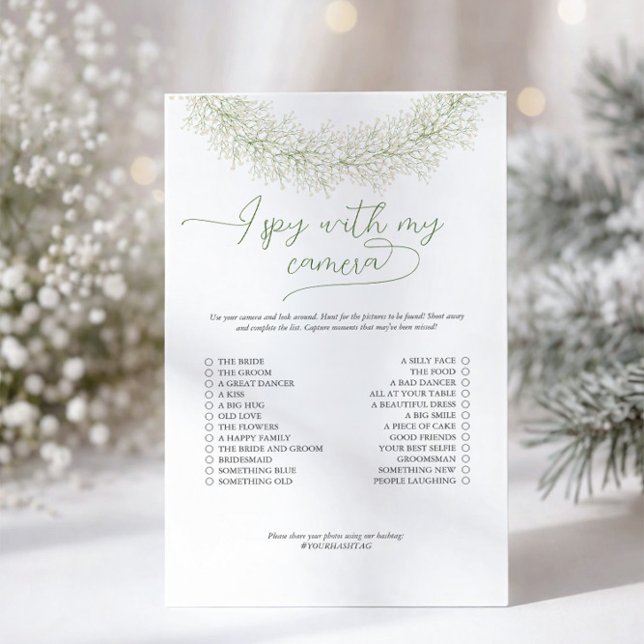 Eleganter Spy mit Camera Brautparty Game Flyer (Von Creator hochgeladen)