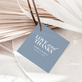 Eleganter Staubblauer | Hochzeits-Dankeschön Geschenkanhänger