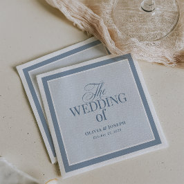 Eleganter Staubblauer | Klassische Luxus-Hochzeit Serviette