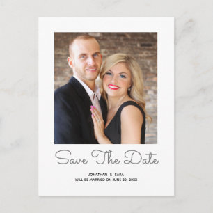 Eleganter Stil   Foto Save the Date Ankündigungspostkarte