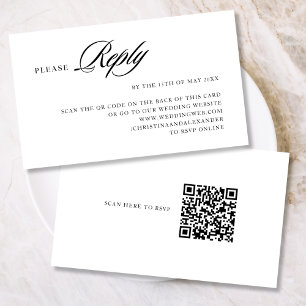 Eleganter stilvoller anspruchsvoller QR-Code auf d Begleitkarte
