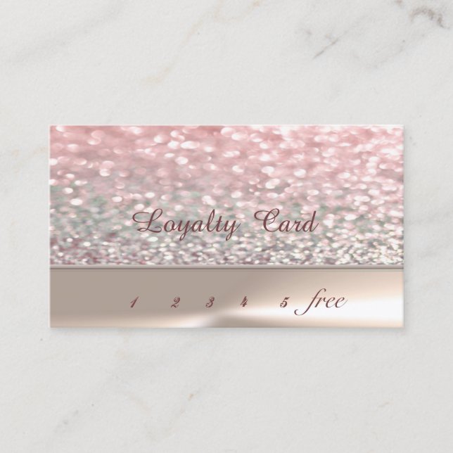 Eleganter stilvoller Chic, Bokeh Loyalty Card Treuekarte (Vorderseite)
