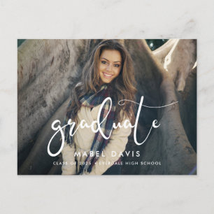 Eleganter stilvoller Foto Abschluss Postkarte