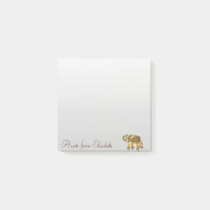 Eleganter stilvoller Mädchen-Look, Gold Paisley-El Post-it Klebezettel