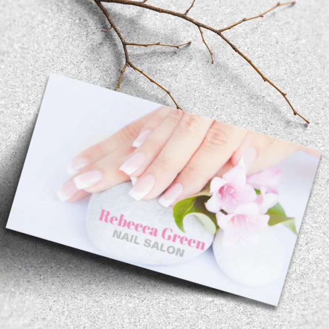 Eleganter, stilvoller Manicurist Nail Artist Nail  Visitenkarte (Elegant Stylish Manicurist Nail Artist Nail Salon Business Card)