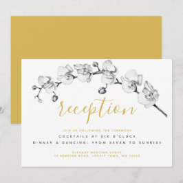 Eleganter stilvoller, moderner Chic Floral Gold Em Einladung