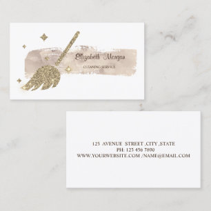 Eleganter stilvoller Paint Stroke Gold Glitzer Bro Visitenkarte