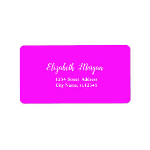 Eleganter stilvoller rosa fluoreszierender Neon  Adressaufkleber