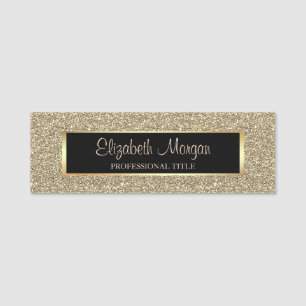 Eleganter, stilvoller, trendiger Glitzer, Rahmen Namensschild