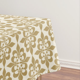 Eleganter, stilvoller weißer Damast Tischdecke