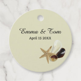Eleganter Strand Hochzeit Küste Ziel Geschenkanhänger