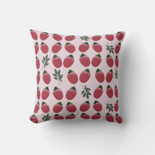 Eleganter Strawberry-Akzent Kissen