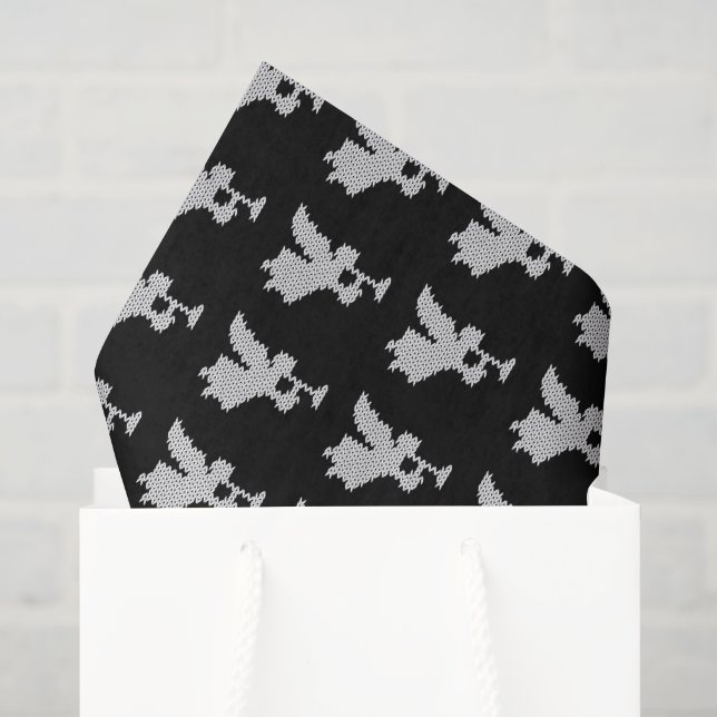 Eleganter Strick Angel Ugly Weihnachtssüßer Knitte Seidenpapier (Geschenktüte)