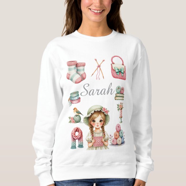 Eleganter Strickpullover Sweatshirt (Vorderseite)
