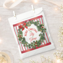 Eleganter Stripped Holiday Wreath