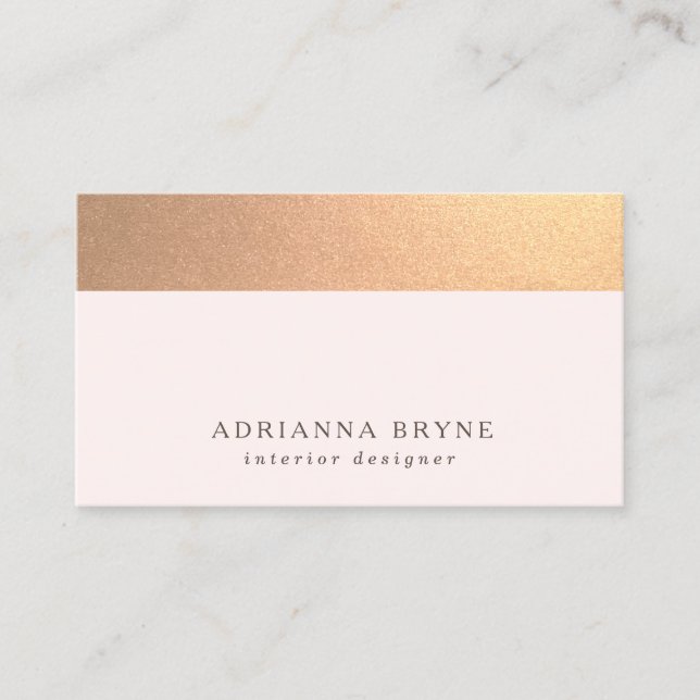 Eleganter, subtiler Gold Glitzer Visitenkarte (Vorderseite)
