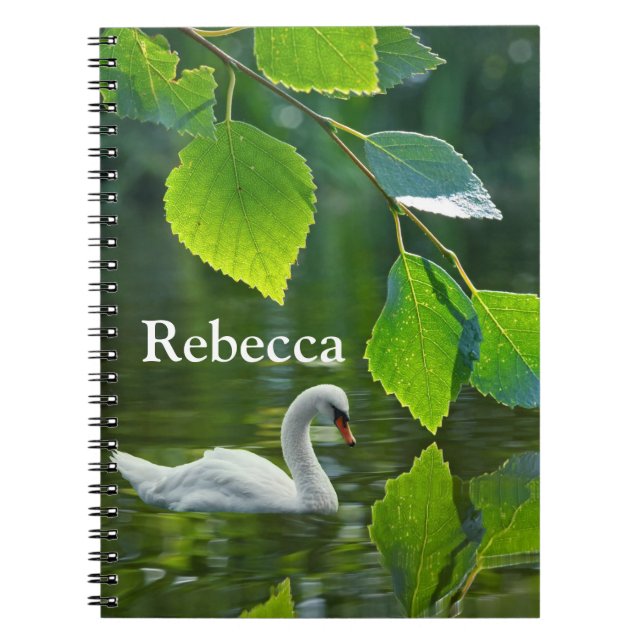 Eleganter Summer Swan Notizblock (Vorderseite)